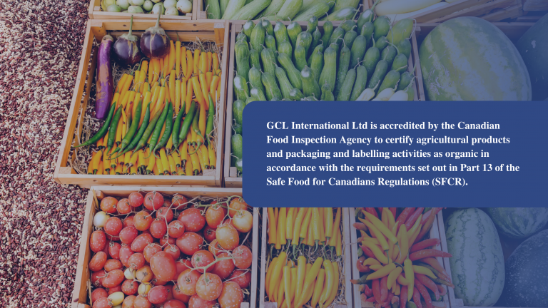GCL International Ltd is accredited by the Canadian Food Inspection Agency